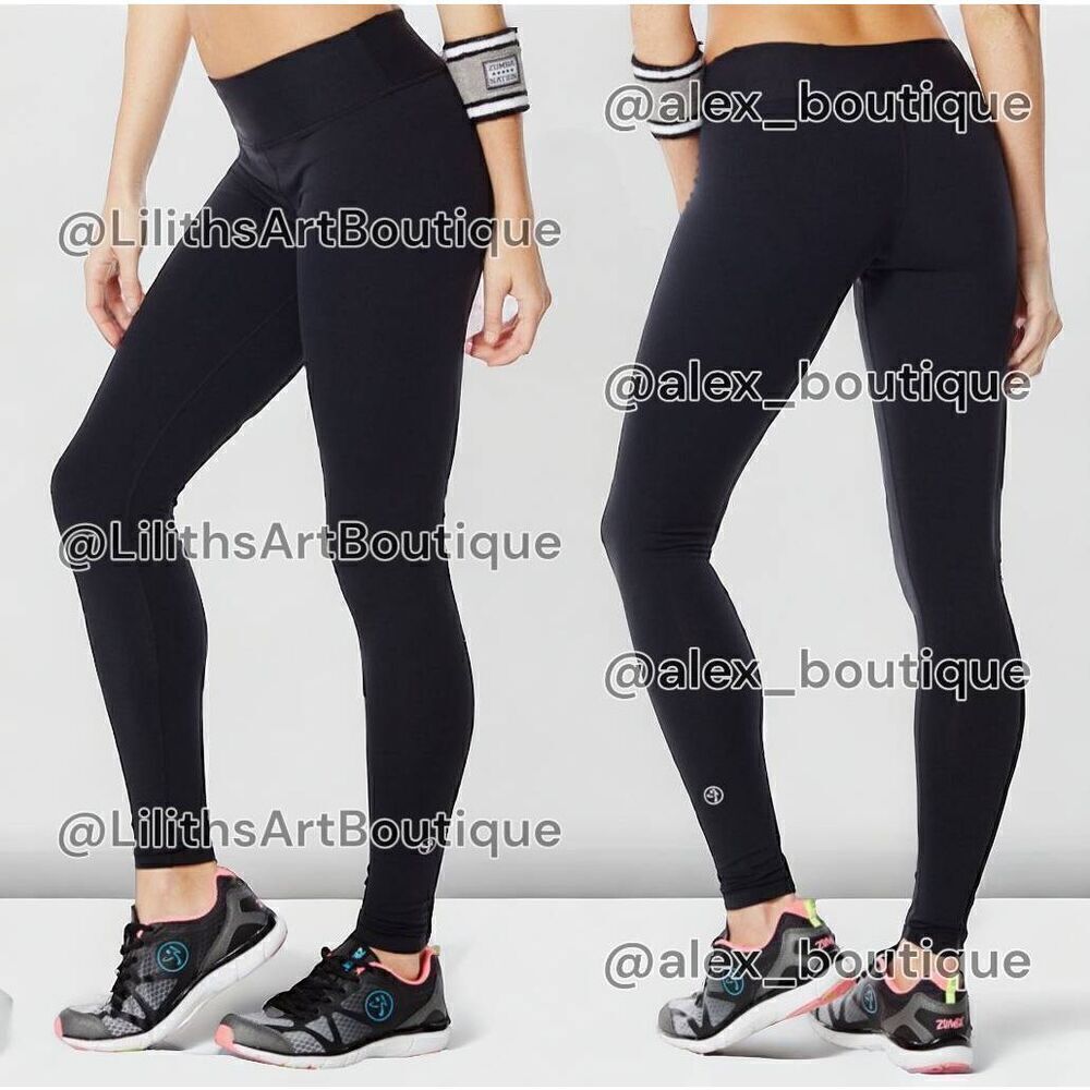 Zumba Perfect Long Leggings Sew Black Size S (E023)